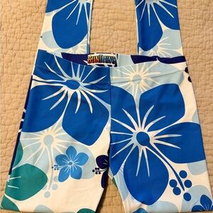 Blue Floral Women's Leggings